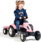 Falk Country Farmer Set - Traptractor met aanhanger - Voor kinderen 2-5 jaar - Roze