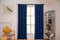 Larson - Luxe effen blackout gordijn - met haken - 1.5m x 2.5m - Donkerblauw