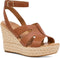 UGG Careena - Dames Sandalen met Sleehak 9,5 cm - Bruin - Maat 40