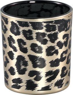 PTMD Desiree Windlicht Cheetah - H8 x Ø7 cm - Glas - Goud