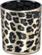 PTMD Desiree Windlicht Cheetah - H8 x Ø7 cm - Glas - Goud