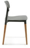 Kave Home Rigel - Stoel - Grijze kunststof zitting - Set van 4 (4 stuks)