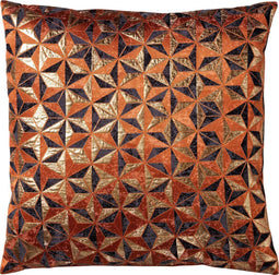 Dutch Decor ROLETTE - Sierkussen met patroon 45x45 cm Potters Clay - oranje - Inclusief binnenkussen