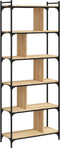 vidaXL - Boekenkast - 6-laags - 76x32x192 - cm - bewerkt - hout - sonoma - eikenkleur