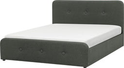 RENNES - Bed met opbergruimte - Donkergrijs - 160x200 cm - Polyester