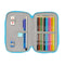 Dubbele etui Lilo & Stitch Aloha Turkoois 12.5 x 19.5 x 4 cm 28 Onderdelen