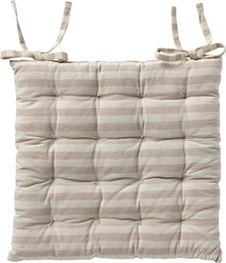 Dutch Decor - COOPER- Matraskussen met gestreept motief- Pumice Stone - vierkant - 40x40 cm - Zitkussen