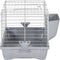 vidaXL - Dierenhok - kleine - dieren - 58x32x31 - cm - polypropeen - en - metaal - grijs