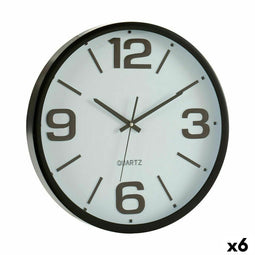 Muurklok Kristal Plastic 40 x 5 x 40 cm (6 Stuks)