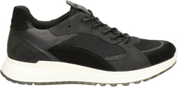 ECCO St.1 Sneakers - Sportieve look - Leer en textiel - Zwart