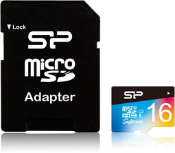 Silicon Power 16GB - MicroSDHC Class10 UHS-1 R90/W45Mb/s - Inclusief SD-adapter - Zwart