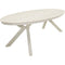 Davos - Lounge/Dining tafel - Ovaal 220x120cm - Aluminium frame matt beige Top: 9mm sintered stone