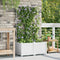 vidaXL - Tuincontainer - met - Trellis - 2 - stuks - Wit - 80x40x143 - cm
