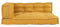 vidaXL - Palletsofa - Kussen - met - Arm- - en - Rugsteun - Geel - Stof