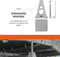 Campout Steunenset – Assteun - Stabilisatieset Caravan of Aanhangwagen – Caravansteun - Voorkom wegzakken – 300 - 420 mm - Makkelijk Afstellen - Maximaal 750 kg per steun - Inclusief opbergtas - 4 stuks – Zilver