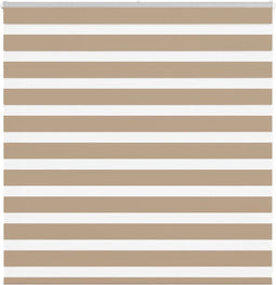 vidaXL - Zebra - Blind - 140x100 - cm - stofbreedte - 135,9 - cm - polyester - zandbruin