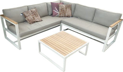 Eurofleur aanbieding - Auckland cornerset oyster/acacia light teak...