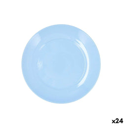 Luminarc Apy Paradise - Dessertbord - Stapelbaar Geschikt voor afwasmachine en magnetron - Blauw Ø 18 cm (24 stuks)