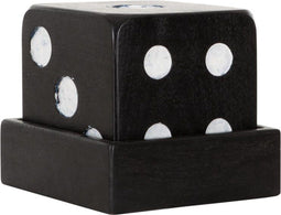 MUST Living Dice Black,15x15x15 cm, teakwood black