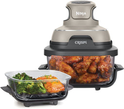Ninja CRISPi FN101EUST - 4-in-1 glazen airfryer - Airfryen Braden Warmhouden Recrisp - Grijs (2 stuks)