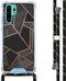 iMoshion Hoesje Geschikt voor Huawei P30 Pro Hoesje Met Koord - iMoshion Design Hoesje met Koord - Zwart / Meerkleurig / Goud / Black Graphic