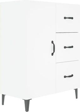vidaXL - Dressoir - 69,5x34x90 - cm - bewerkt - hout - wit