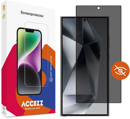 Accezz Gehard Glas Privacy Screenprotector - Samsung Galaxy S24 Ultra - 9H gehard glas - Privacy filter