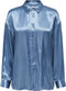 ONLY ONLJOJO BUTTON DNM SHIRT - Dames Blouse - Satijnen stof - Lange mouwen - Maat S