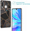 iMoshion Hoesje Geschikt voor Huawei P30 Lite Hoesje Siliconen - iMoshion Design hoesje - Zwart / Meerkleurig / Goud / Black Graphic