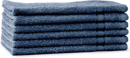LINNICK Pure Gastendoek - 100% Katoen - Ocean Blue - 30x50cm - Per 6 Stuks