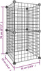 vidaXL - Huisdierenkooi - met - deur - 28 - panelen - 35x35 - cm - staal - zwart