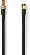 Antennekabel - SMA Male - SMA Female - Verguld - 50 Ohm - Dubbel Afgeschermd - 5.00 m - Rond - PVC - Zwart - Polybag