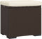 vidaXL - Hocker - met - kussen - 40x30x40 - cm - poly - rattan - bruin