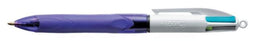 Balpen bic 4 kleuren grip fashion