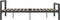 vidaXL - Bedframe - Metalen constructie - 160x200 cm - Grijs en wit