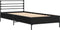 vidaXL - Bedframe - bewerkt - hout - en - metaal - zwart - 100x200 - cm