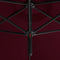 vidaXL - Parasol - dubbel - met - stalen - paal - 600 - cm - bordeauxrood