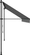 vidaXL - Luifel - uittrekbaar - 400x150 - cm - stof - en - staal - antracietkleurig