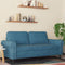 vidaXL - Tweezitsbank - 140 - cm - fluweel - blauw