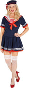 Dressforfun Marinedame - Vrouwenkostuum - Jurk en hoed - Blauw