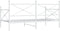 vidaXL - Slaapbank - zonder - matras - 100x200 - cm - staal - wit