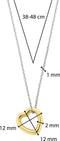 TI SENTO Dames Ketting - 925 zilver - Zilver geel verguld - Maat 42 - 34022SY