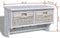 vidaXL Wandschap - 60x23,5x33 cm - 2 manden 4 haken - wit