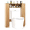 Cost Toilet Toiletkast - Dubbele Deur - Verstelbare Planken - Bruin - 87,5x18x98 cm