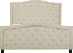 AUREL - Tweepersoonsbed - Beige - 180 x 200 cm - Polyester