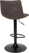 House Nordic Middelfart - Barkruk - Stoer design - Lichtbruin microleder - Donker grijs (Set van 2)