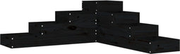 vidaXL - Plantenbak - 4-laags - 106x104,5x36 - cm - grenenhout - zwart