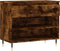 vidaXL - Schoenenkast - 70x36x60 - cm - bewerkt - hout - gerookt - eikenkleurig