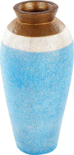 Beliani PLATEJE - Decoratieve vaas - Blauw - Terracotta