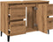 vidaXL - Wastafelkast - 80x33x60 - cm - bewerkt - hout - artisanaal - eikenkleur